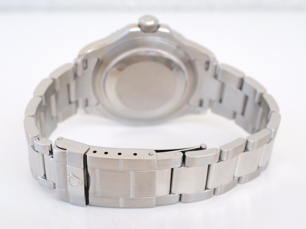 Швейцарський годинник Rolex Yacht-Master 40 Steel Platinum Bezel Custom Blue Diamond Dial