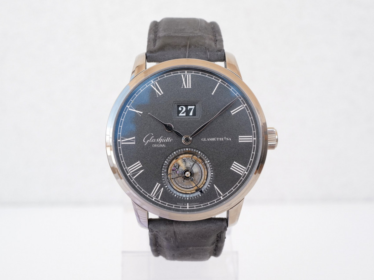 Швейцарський годинник Glashutte Original Senator Tourbillon 18K White Gold