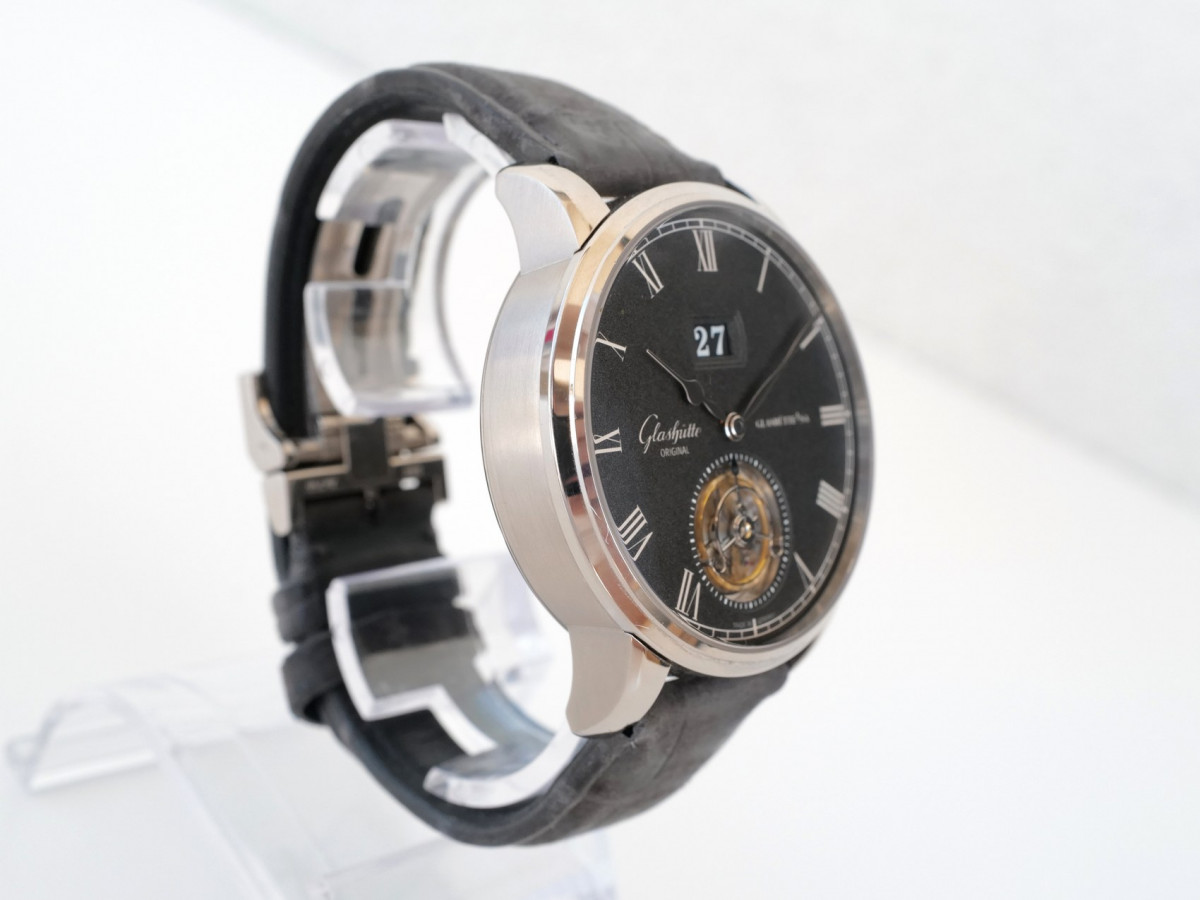 Швейцарський годинник Glashutte Original Senator Tourbillon 18K White Gold