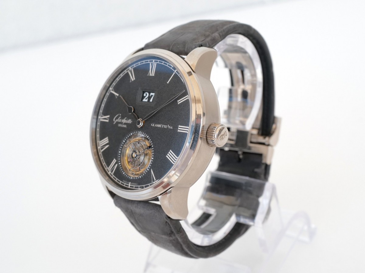 Швейцарський годинник Glashutte Original Senator Tourbillon 18K White Gold
