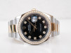 Швейцарський годинник Rolex Datejust 36mm Oyster Steel 18K Yellow Gold Black Diamond Dial
