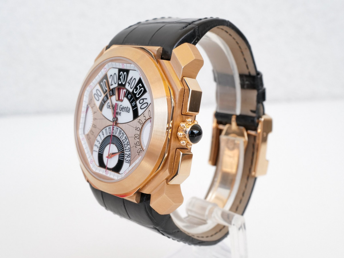Швейцарський годинник Gerald Genta Octo Quatro Retro Chronograph Jumping Hour 18K Rose Gold