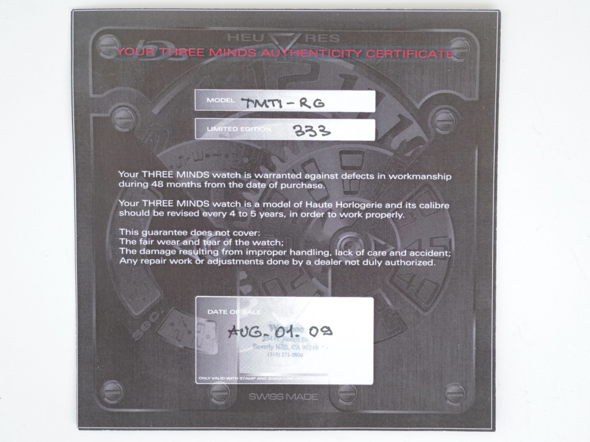 Швейцарские часы HD3 Complication 18K Rose Gold Titanium Limited Edition