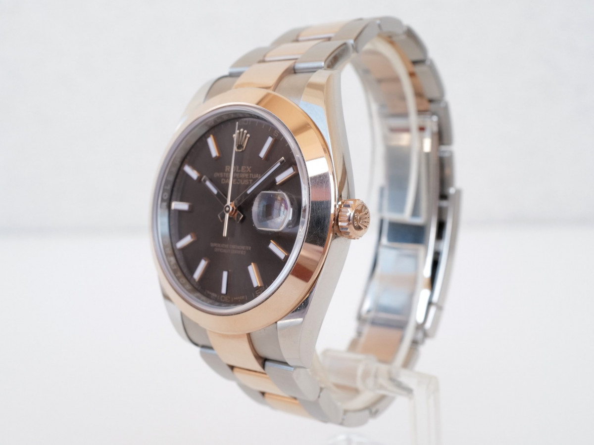 Швейцарський годинник Rolex Datejust 41 Oyster Steel 18K Rose Gold Chocolate Dial