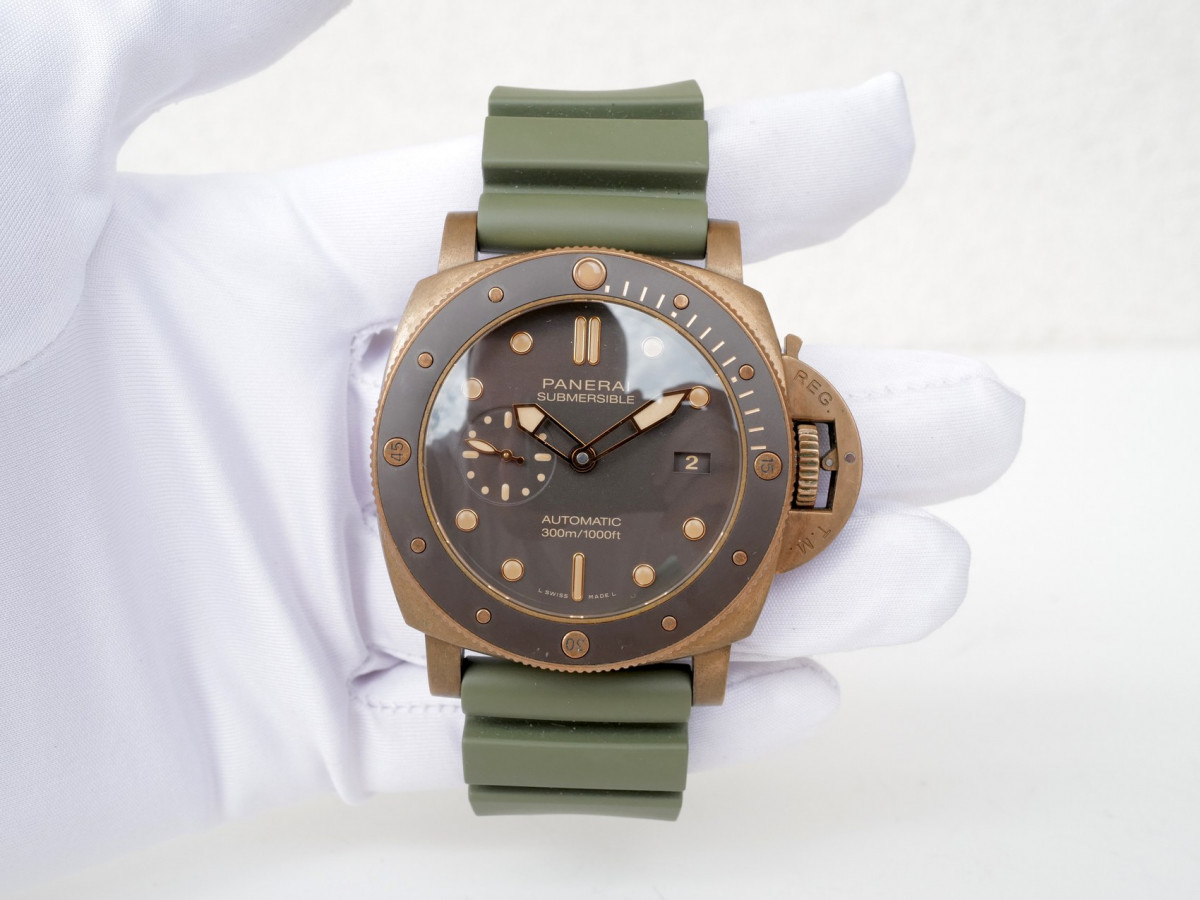 Швейцарские часы Panerai Luminor Submersible 3 Days Bronzo Ceramic Bezel Automatic