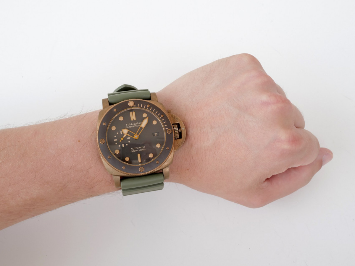 Швейцарские часы Panerai Luminor Submersible 3 Days Bronzo Ceramic Bezel Automatic