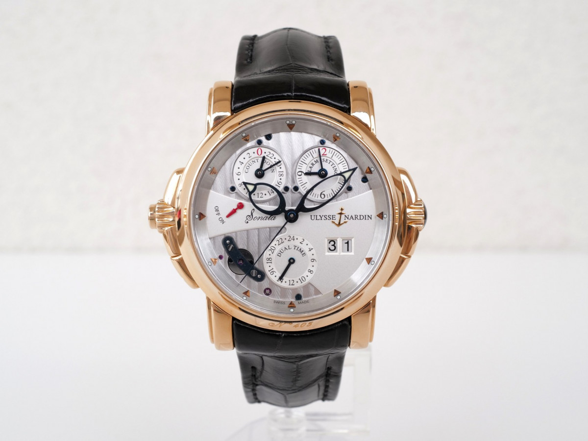 Швейцарские часы Ulysse Nardin Classic Sonata Cathedral Dual Time GMT 18K Rose Gold