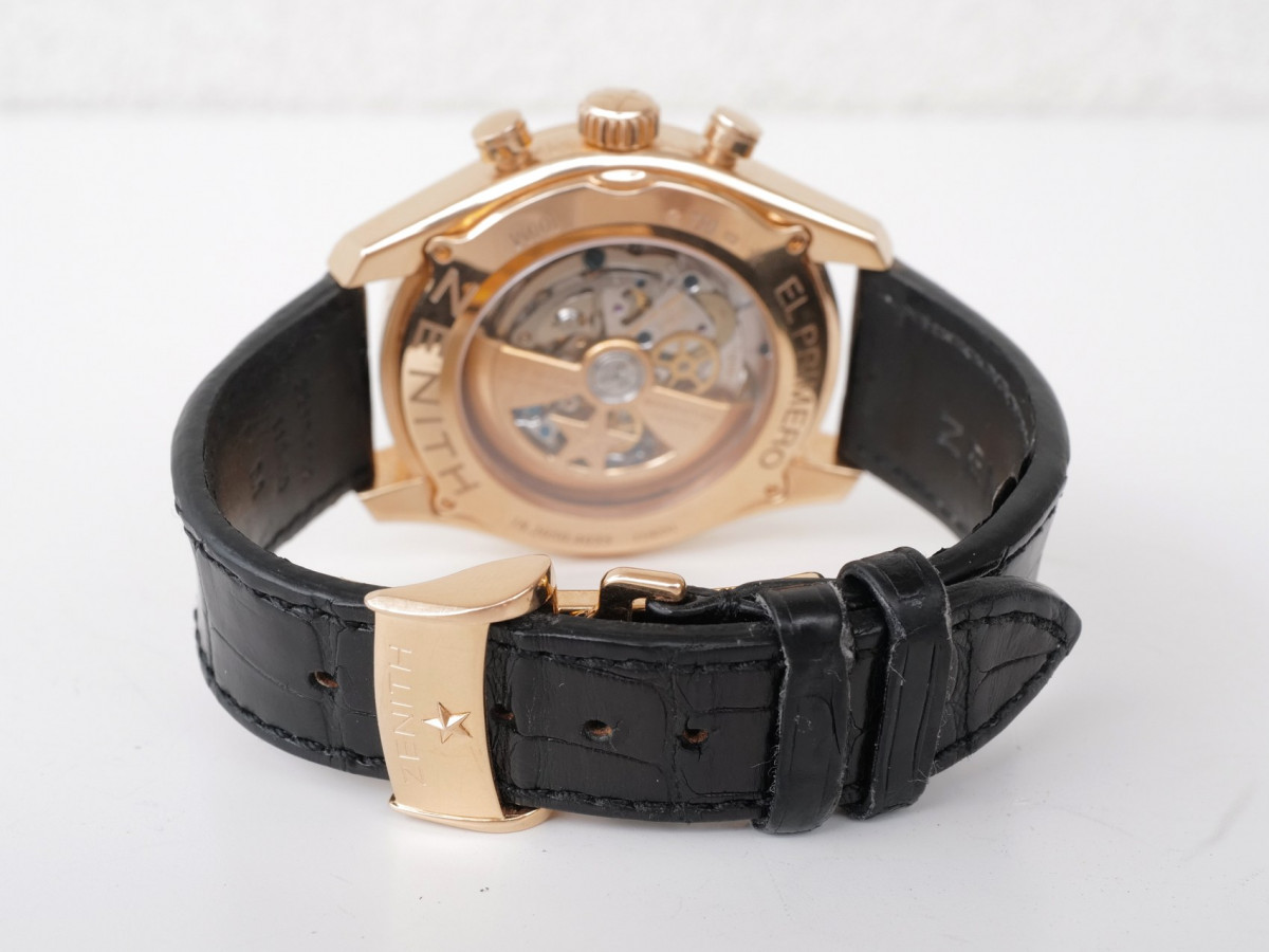 Швейцарський годинник Zenith El Primero Open Tourbillon Date Chronograph 18K Rose Gold