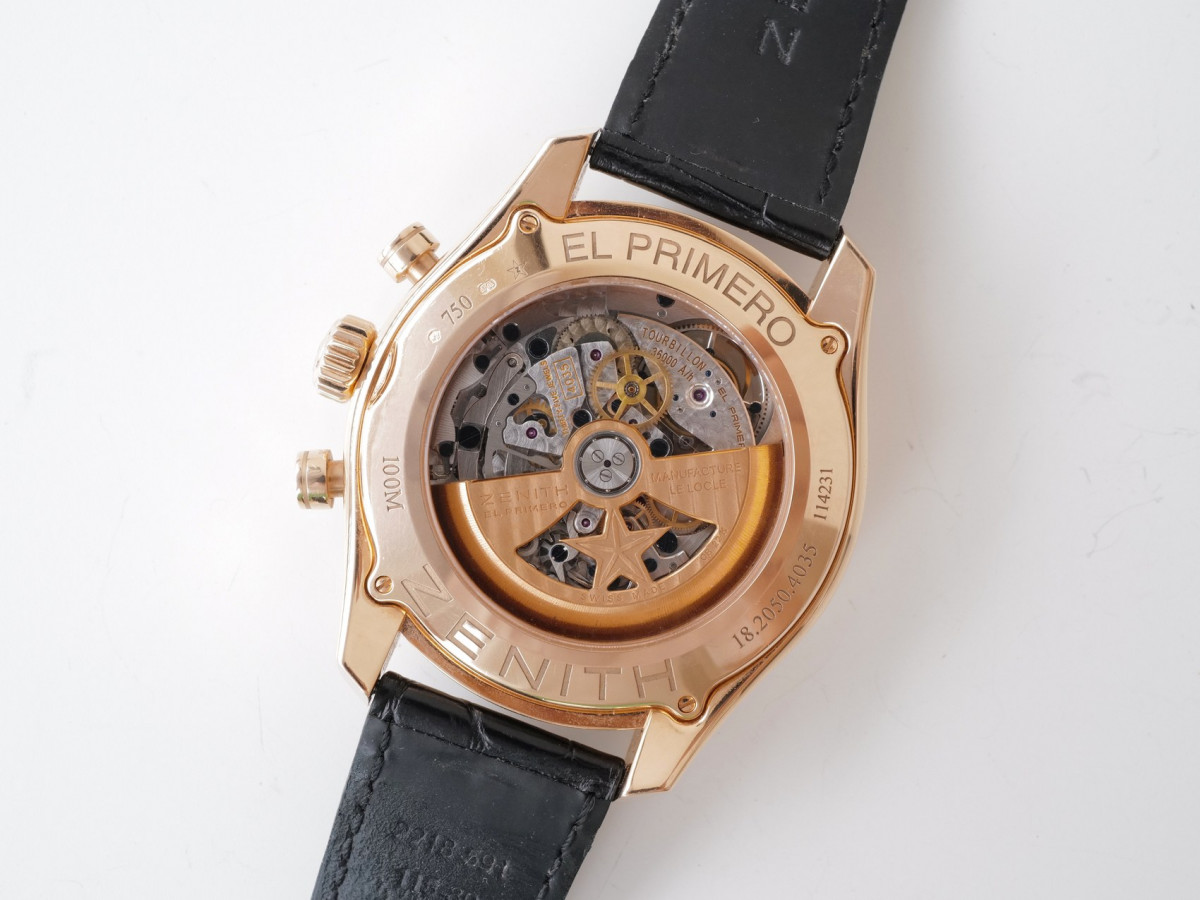 Швейцарський годинник Zenith El Primero Open Tourbillon Date Chronograph 18K Rose Gold