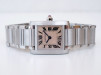 Швейцарський годинник Cartier Tank Francaise Pink MOP Dial Steel Quartz