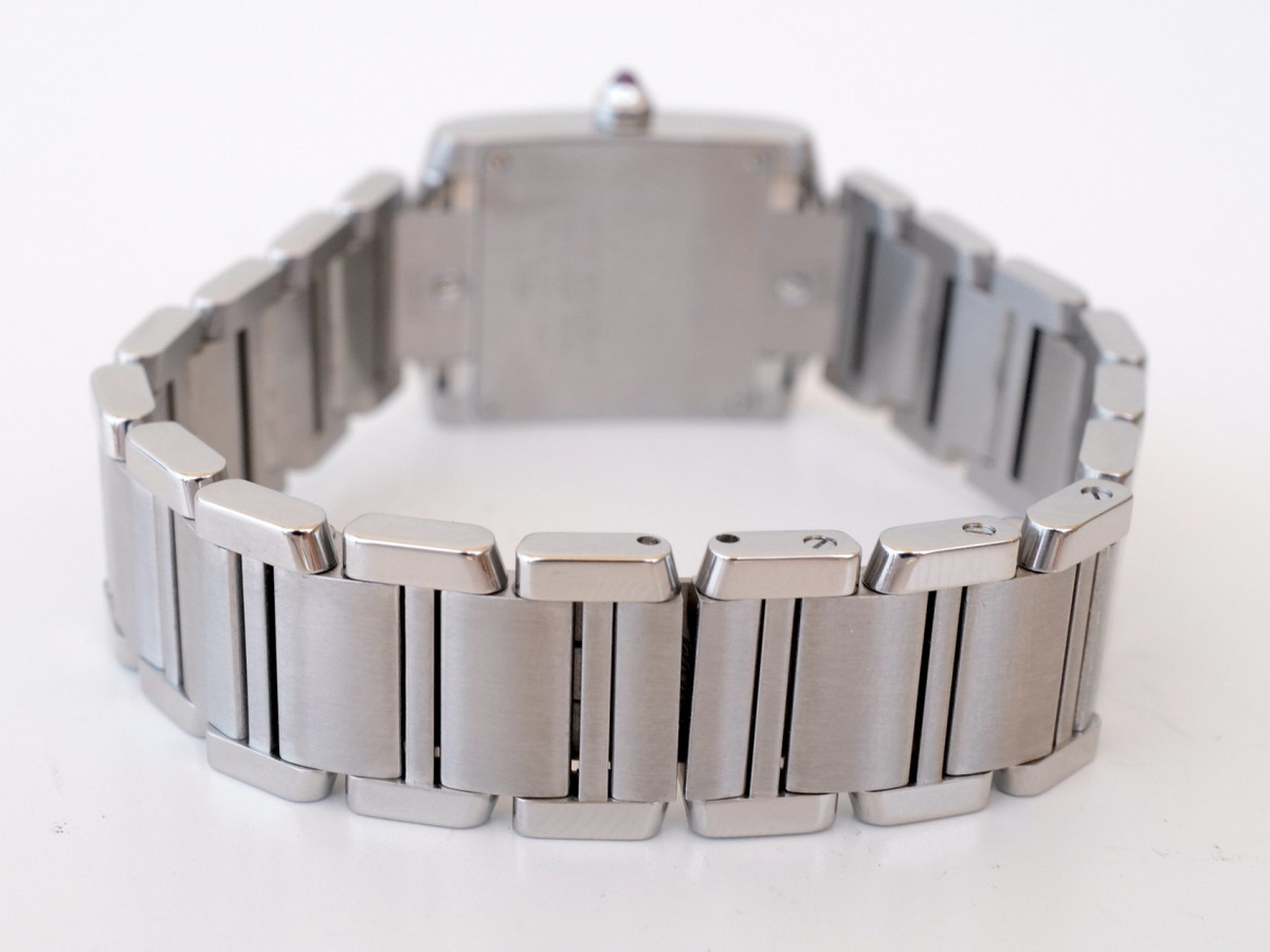 Швейцарський годинник Cartier Tank Francaise Pink MOP Dial Steel Quartz