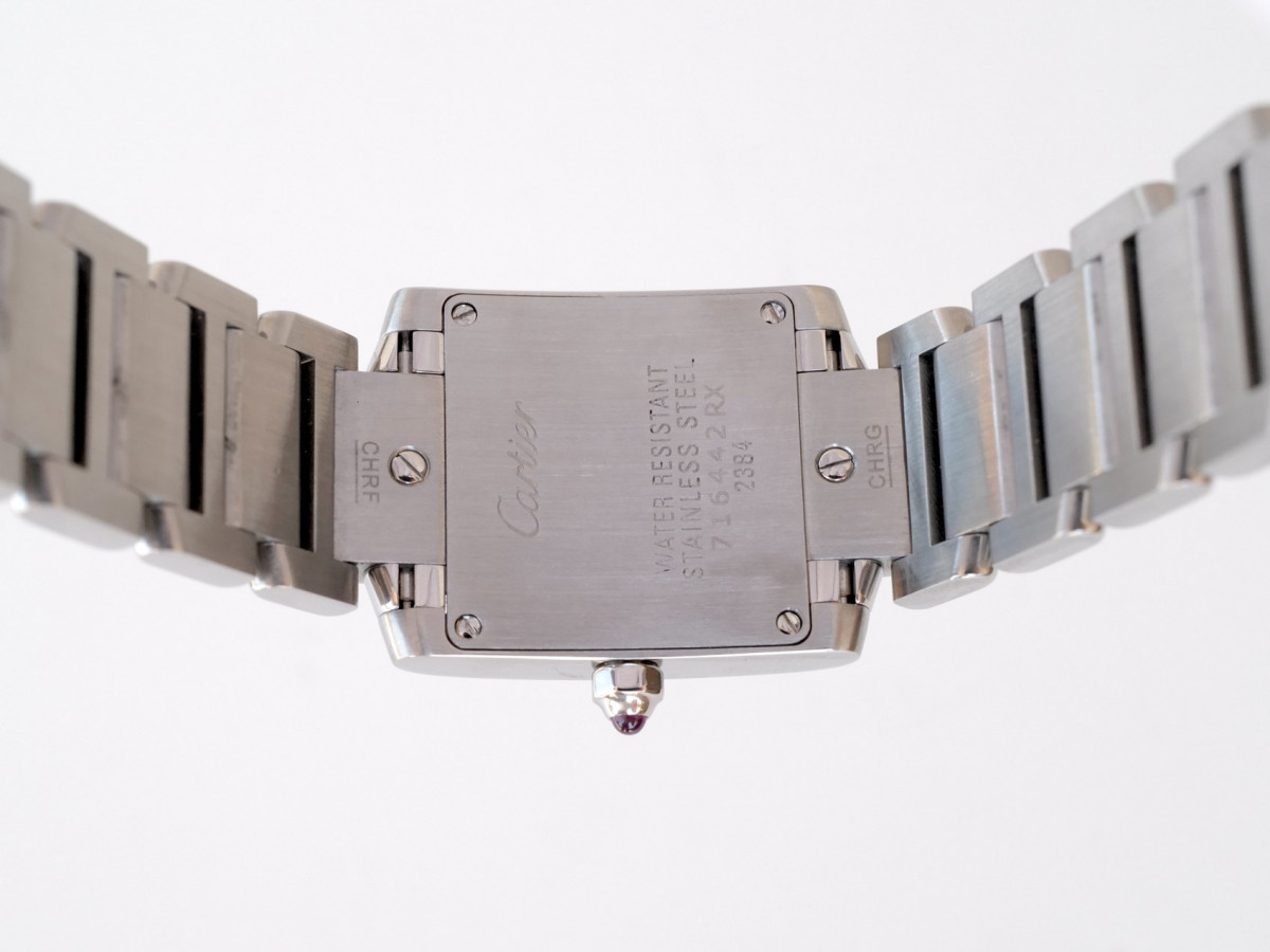 Швейцарський годинник Cartier Tank Francaise Pink MOP Dial Steel Quartz