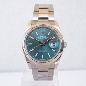 Швейцарський годинник Rolex Datejust 36mm Oyster Steel Mint Green Dial