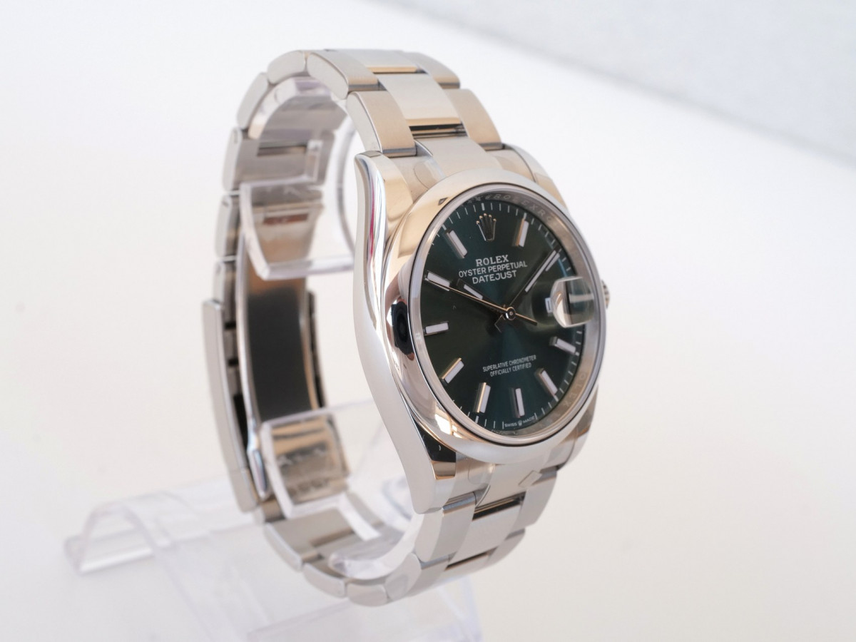 Швейцарський годинник Rolex Datejust 36mm Oyster Steel Mint Green Dial