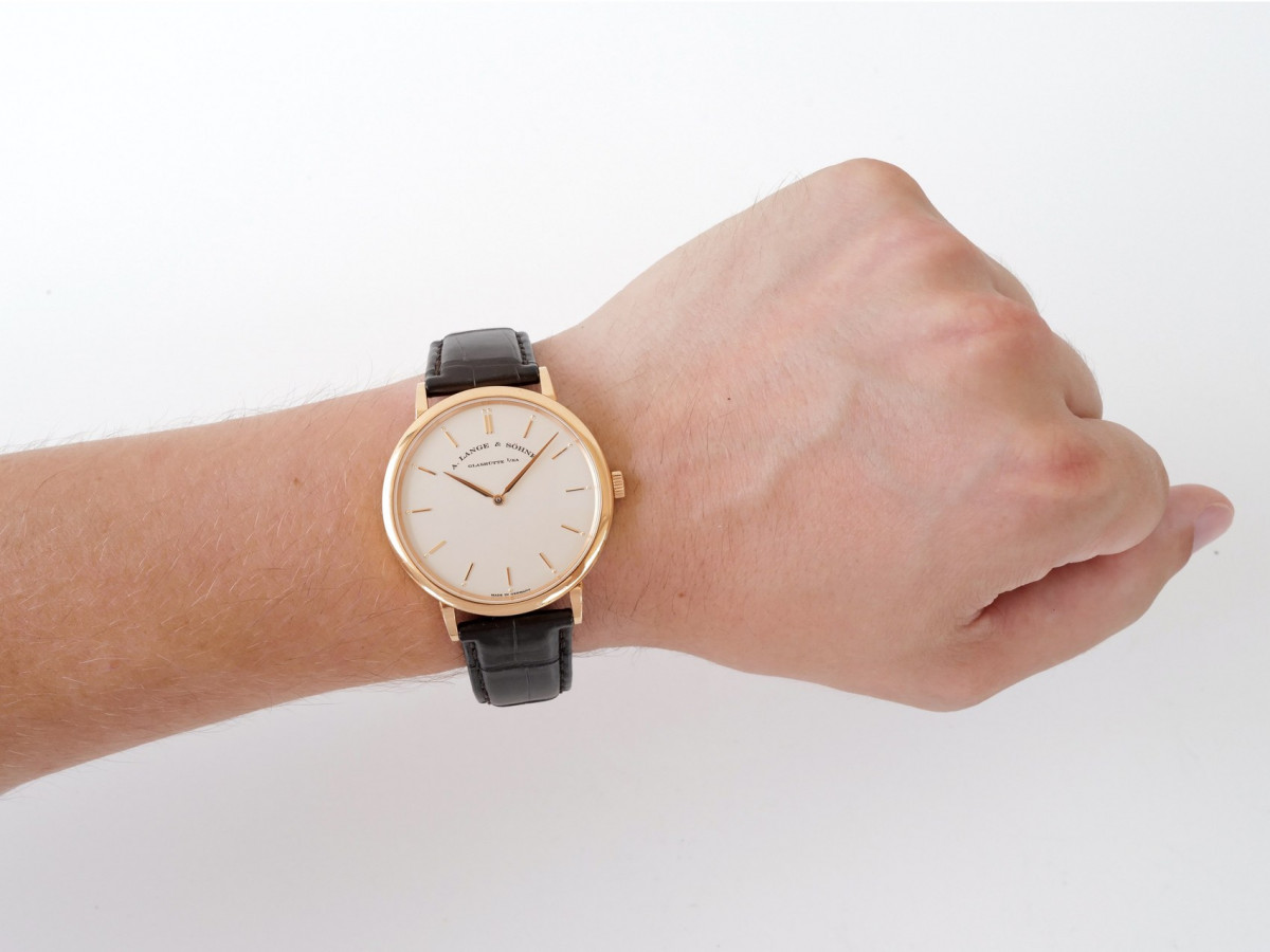 Швейцарський годинник A. Lange & Söhne Saxonia Thin Manual Wind 18K Rose Gold