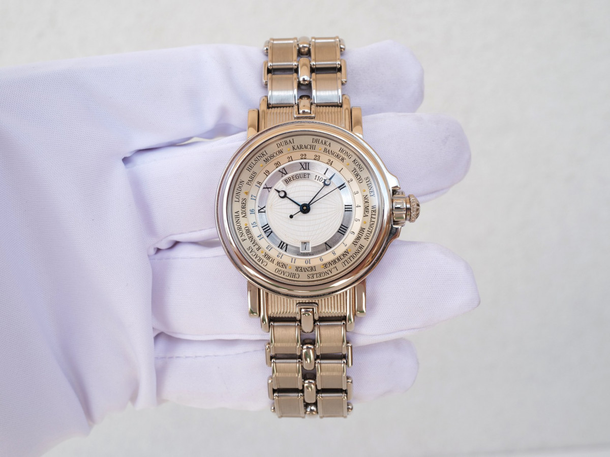 Swiss watch Breguet Marine Hora Mundi 24 Time Zones 18K White Gold