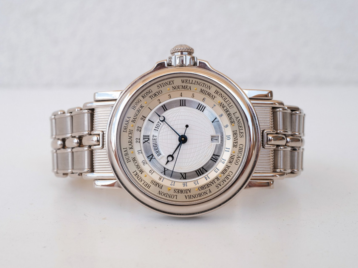 Swiss watch Breguet Marine Hora Mundi 24 Time Zones 18K White Gold