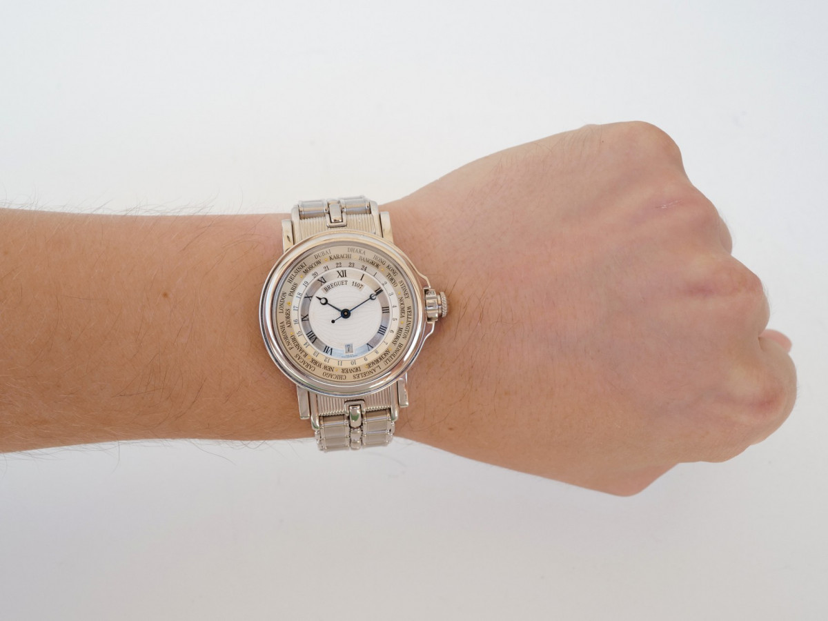 Swiss watch Breguet Marine Hora Mundi 24 Time Zones 18K White Gold