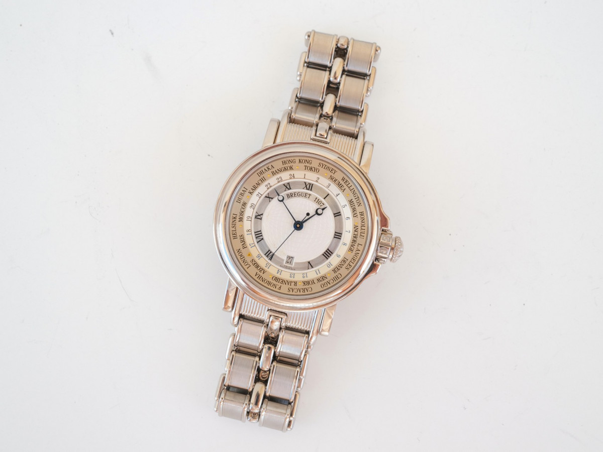 Swiss watch Breguet Marine Hora Mundi 24 Time Zones 18K White Gold
