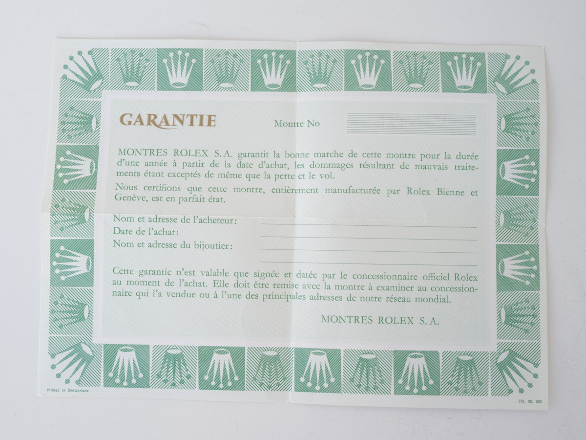 Швейцарський годинник Rolex оригінальний гарантійний бланк документи для Daytona Paul Newman