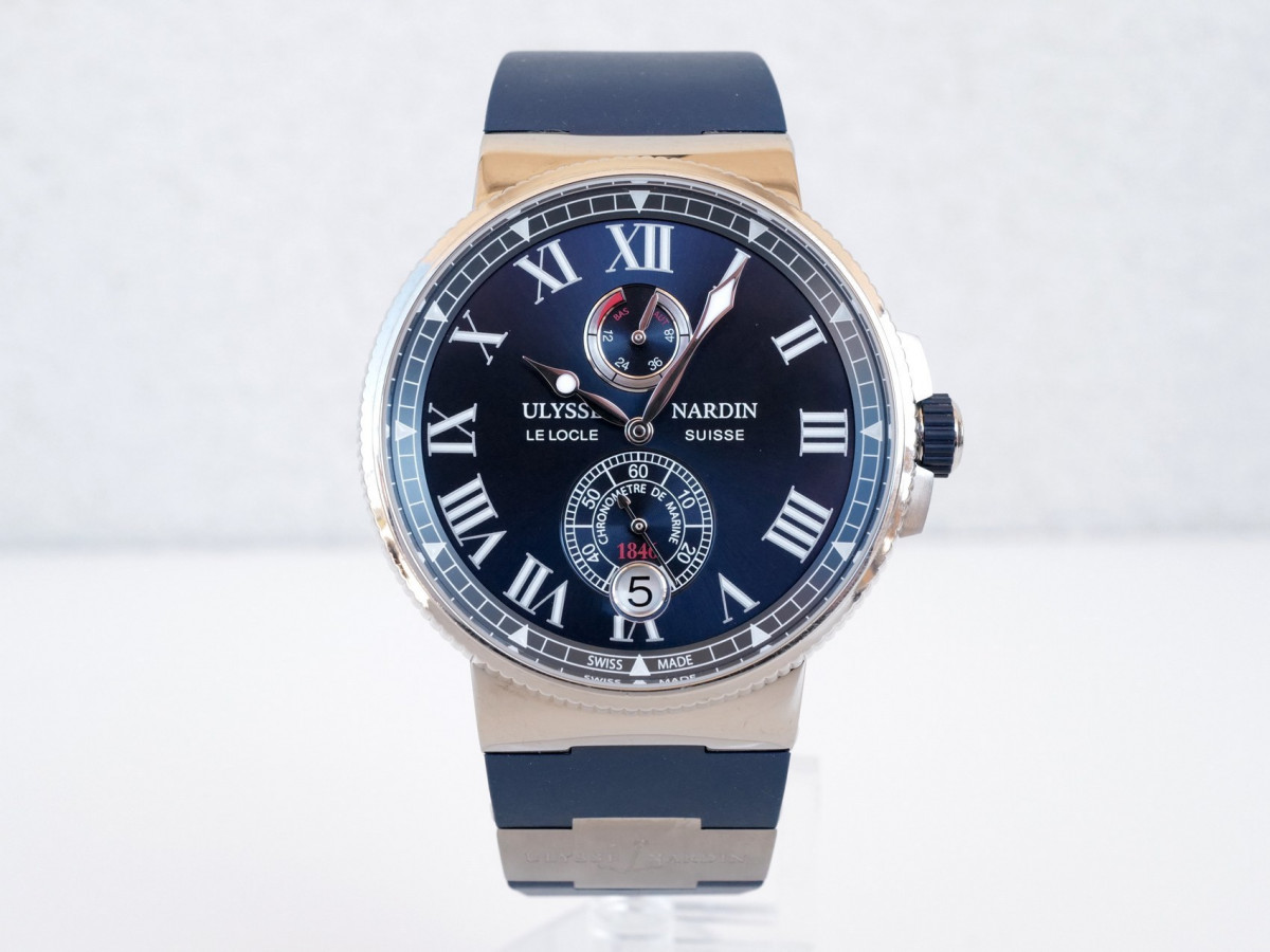Швейцарские часы Ulysse Nardin Marine Chronometer Manufacture Blue Dial Rubber