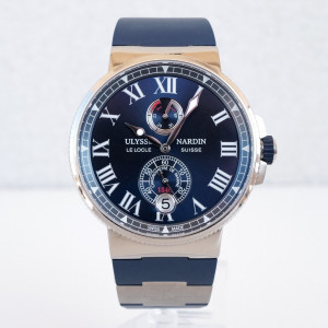 Швейцарские часы Ulysse Nardin Marine Chronometer Manufacture Blue Dial Rubber