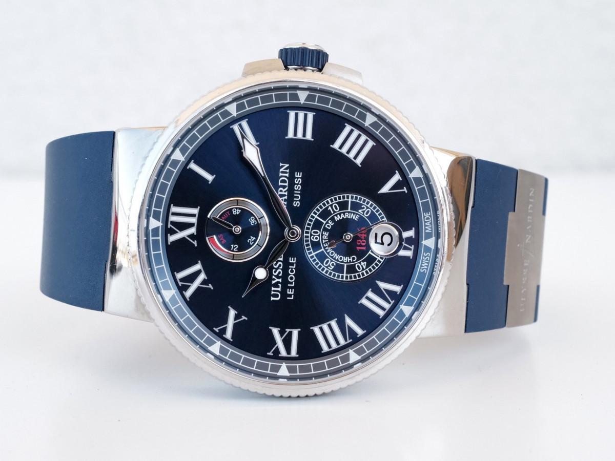 Швейцарские часы Ulysse Nardin Marine Chronometer Manufacture Blue Dial Rubber