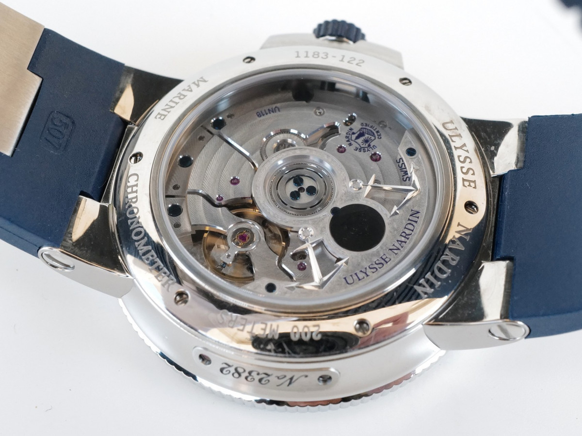 Швейцарские часы Ulysse Nardin Marine Chronometer Manufacture Blue Dial Rubber
