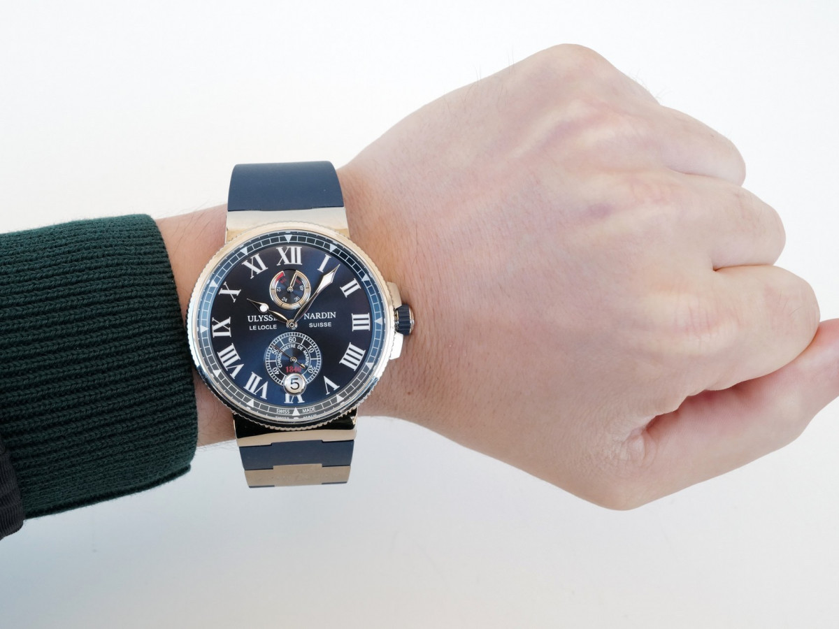 Швейцарские часы Ulysse Nardin Marine Chronometer Manufacture Blue Dial Rubber
