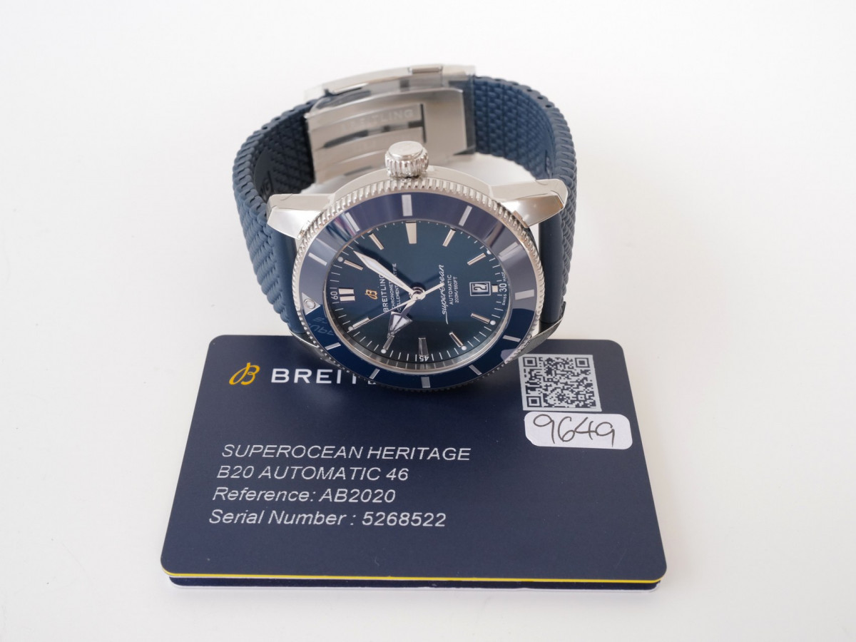 Swiss watch Breitling Superocean Heritage B20 Automatic 46 Blue Dial Blue Rubber Strap