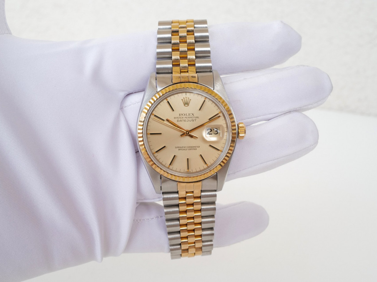 Швейцарський годинник Rolex Datejust 36 Oyster Perpetual Steel 18K Yellow Gold