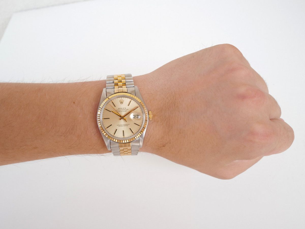 Швейцарський годинник Rolex Datejust 36 Oyster Perpetual Steel 18K Yellow Gold