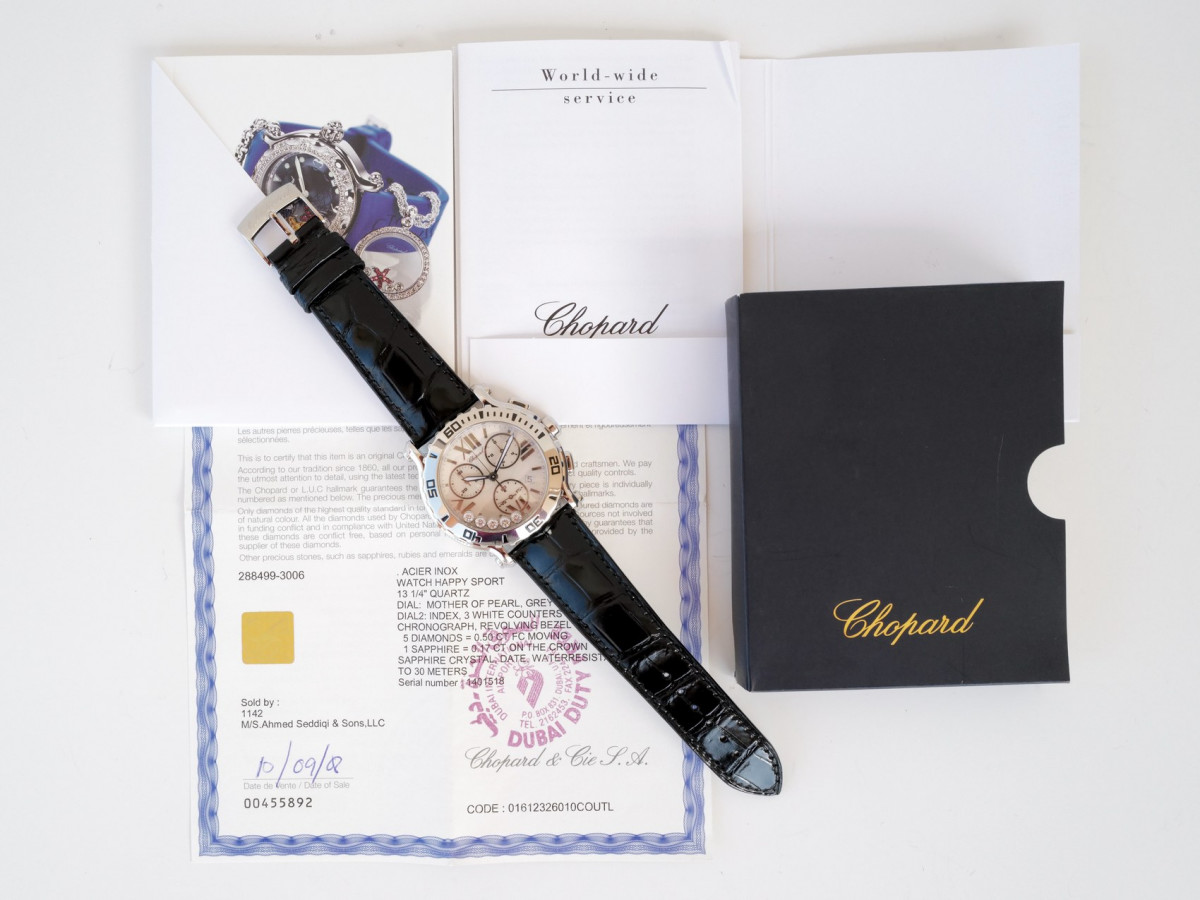Швейцарские часы Chopard Happy Sport 42 Quartz Chronograph Diamonds