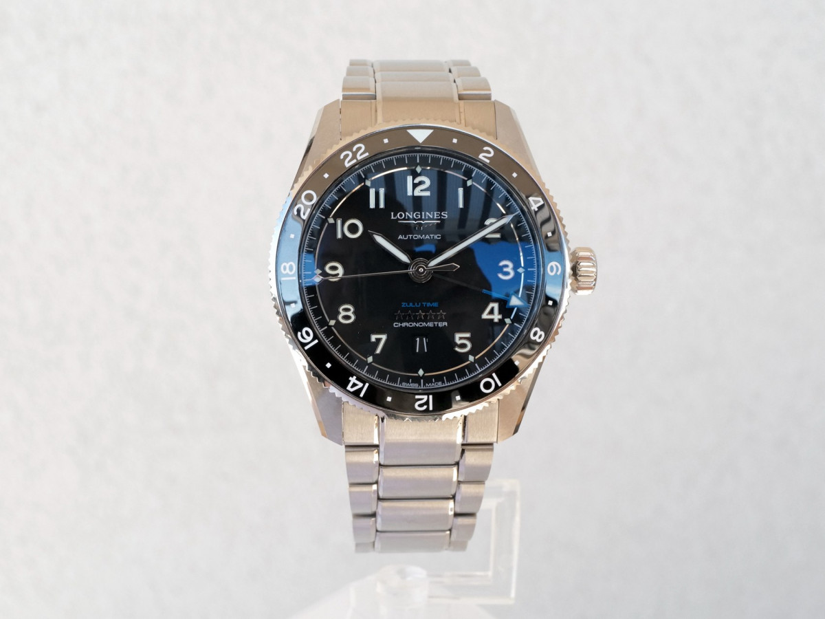 Швейцарський годинник Longines Spirit Automatic Zulu Time Black Dial