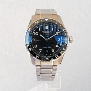 Швейцарський годинник Longines Spirit Automatic Zulu Time Black Dial