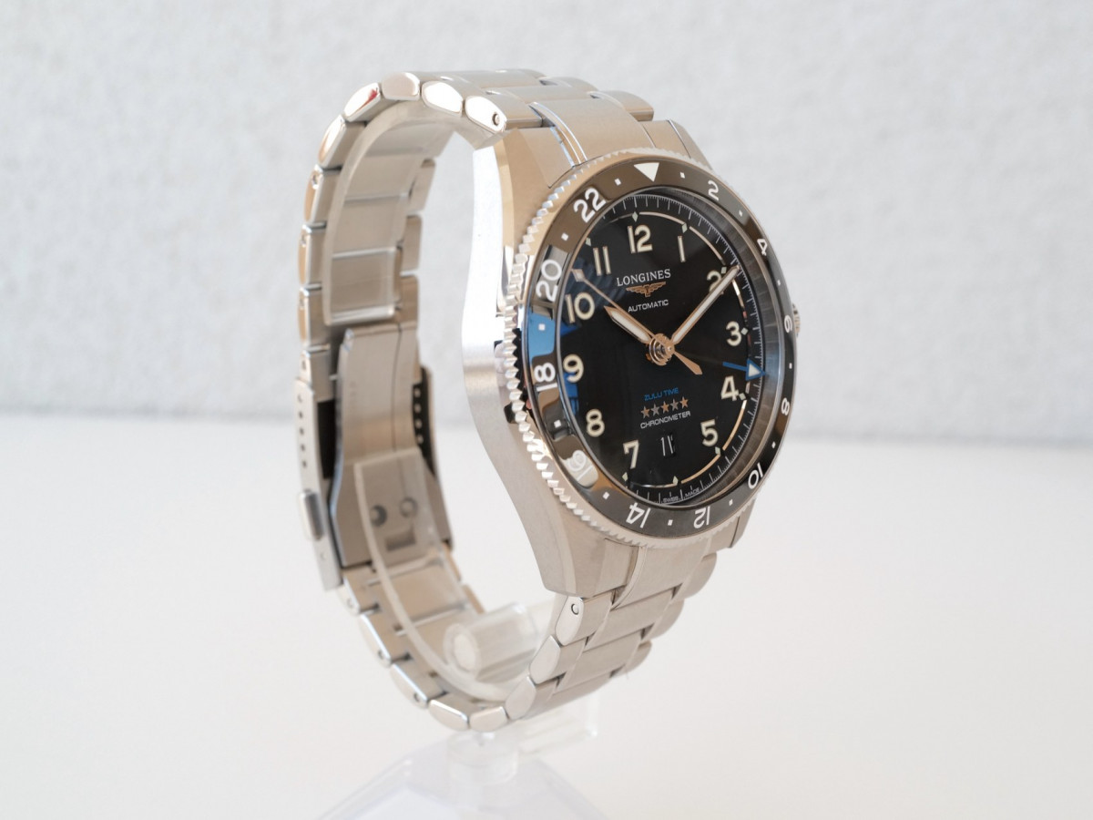 Швейцарський годинник Longines Spirit Automatic Zulu Time Black Dial