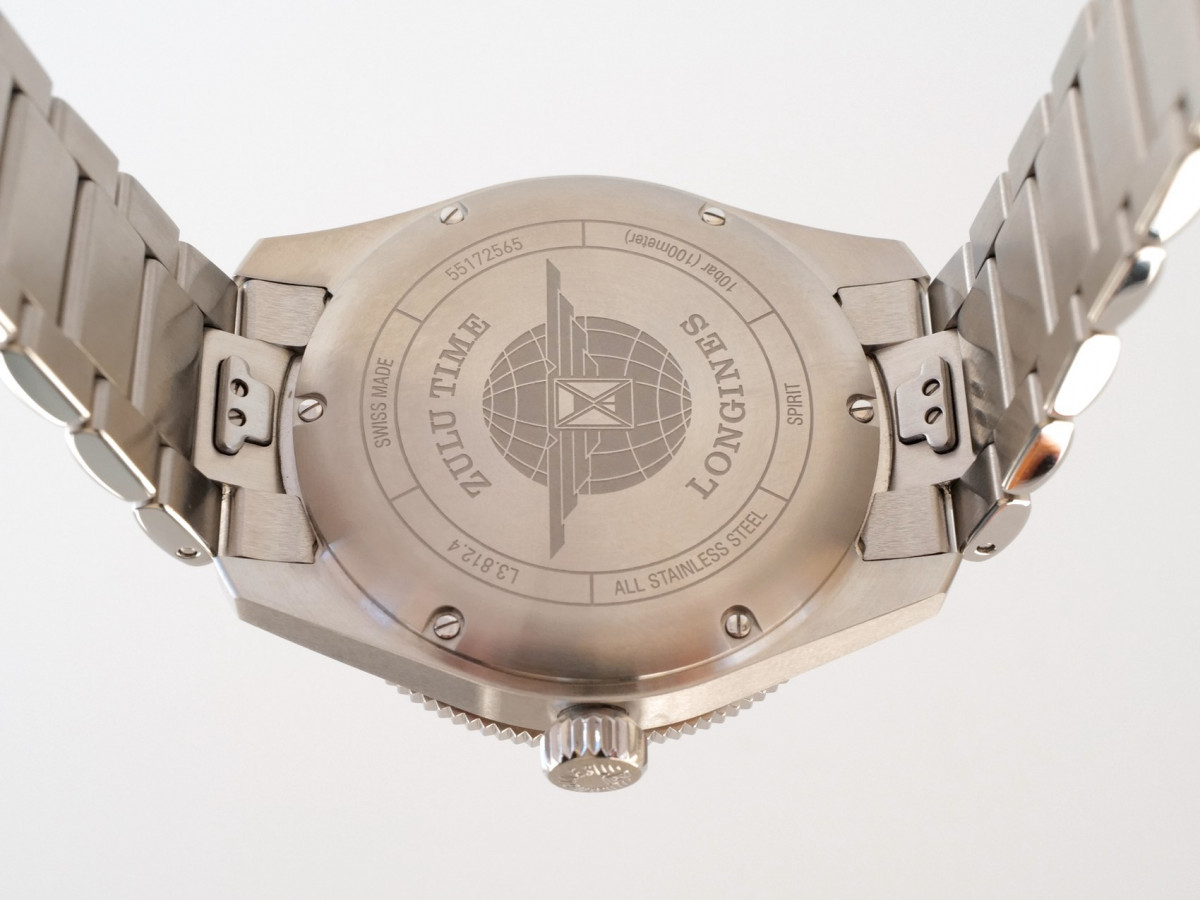 Швейцарський годинник Longines Spirit Automatic Zulu Time Black Dial