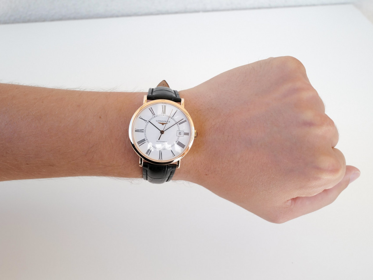 Швейцарський годинник Longines Elegant 18k Rose Gold White Dial 37