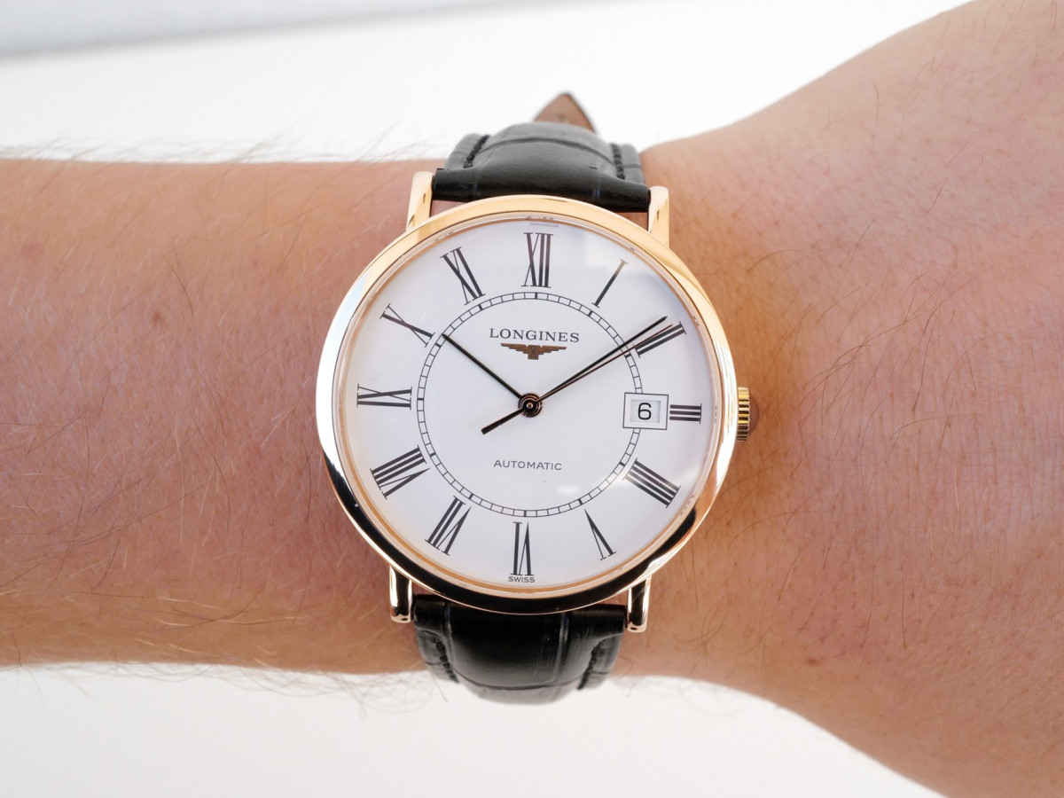 Швейцарський годинник Longines Elegant 18k Rose Gold White Dial 37