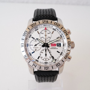 Швейцарские часы Chopard Mille Miglia Chronograph GMT Black Rubber Strap Silver Dial