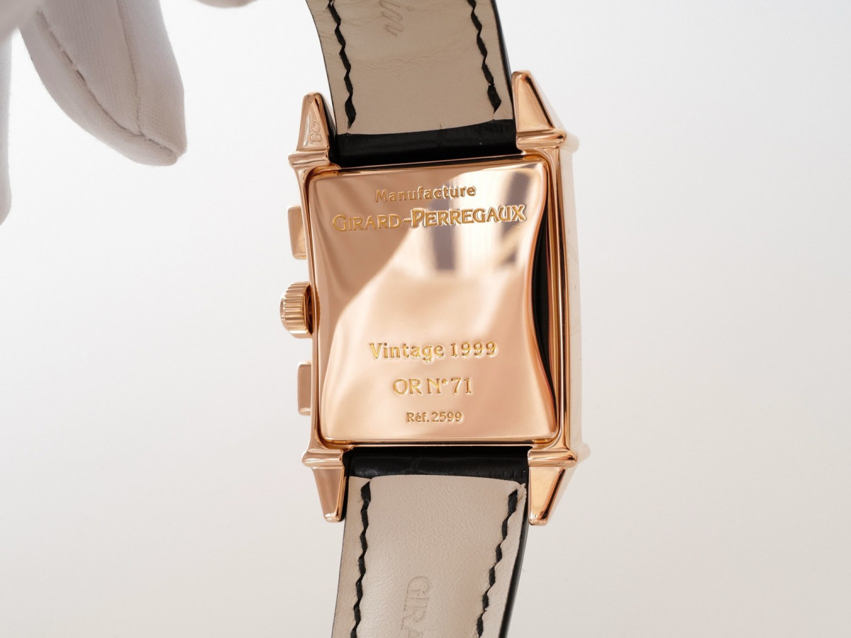 Швейцарський годинник Girard Perregaux Vintage 1945 Chronograph 18K Rose Gold Black Dial