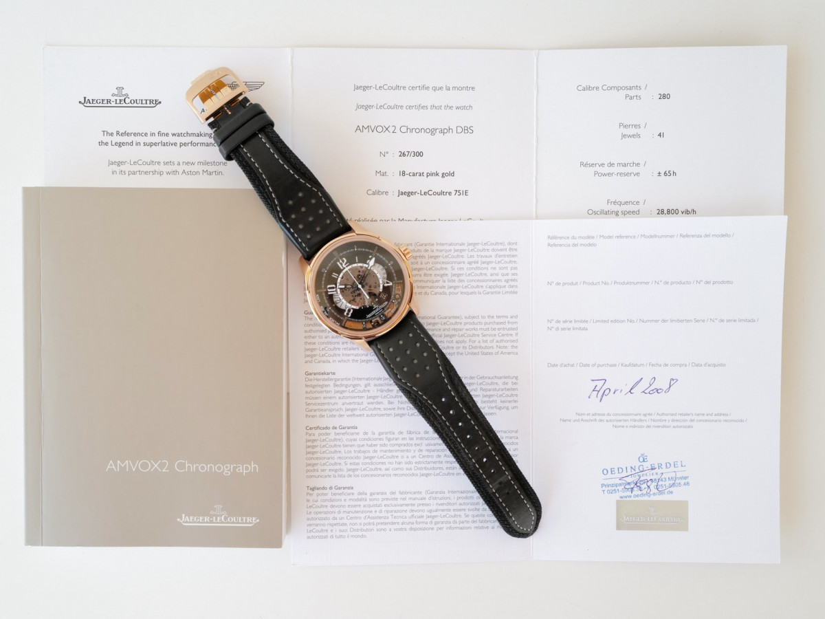 Швейцарський годинник Jaeger LeCoultre AMVOX2 Chronograph DBS 18k Rose Gold