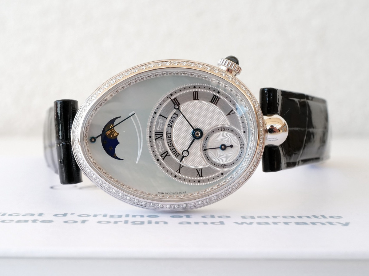 Швейцарський годинник Breguet Reine de Naples Mother of Pearl Dial 18K White Gold Power Reserve