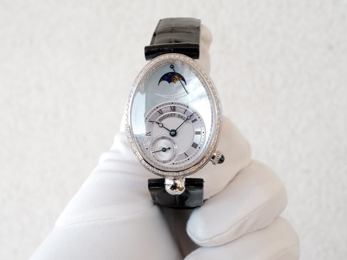 Швейцарський годинник Breguet Reine de Naples Mother of Pearl Dial 18K White Gold Power Reserve