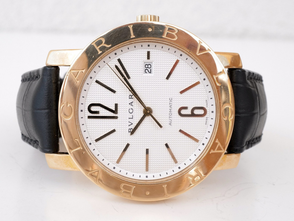 Швейцарський годинник Bulgari Diagono XL 18K Yellow Gold White Dial 42