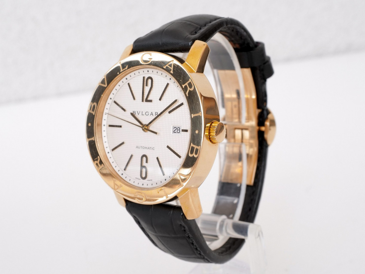 Швейцарський годинник Bulgari Diagono XL 18K Yellow Gold White Dial 42