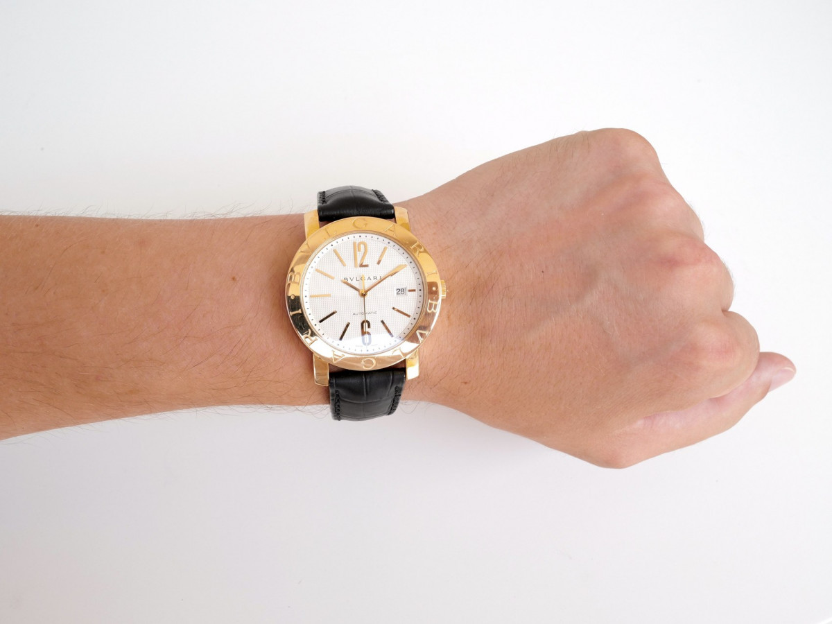 Швейцарський годинник Bulgari Diagono XL 18K Yellow Gold White Dial 42