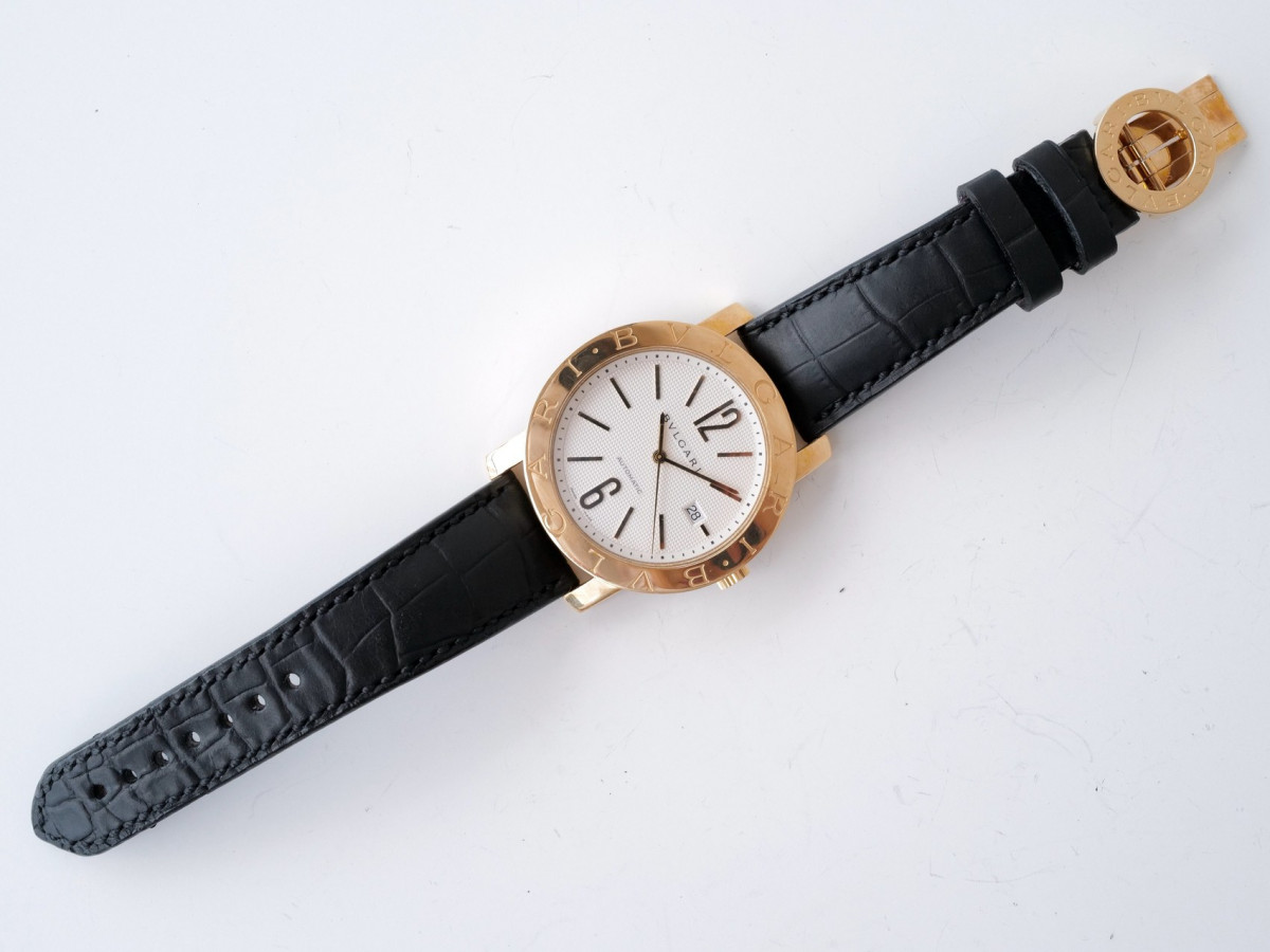 Швейцарський годинник Bulgari Diagono XL 18K Yellow Gold White Dial 42