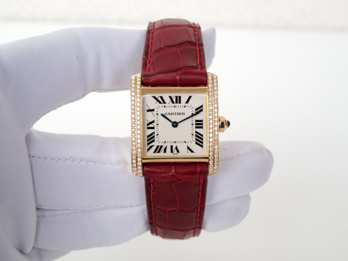 Швейцарские часы Cartier Tank Francaise Quartz 18K Yellow Gold Diamonds