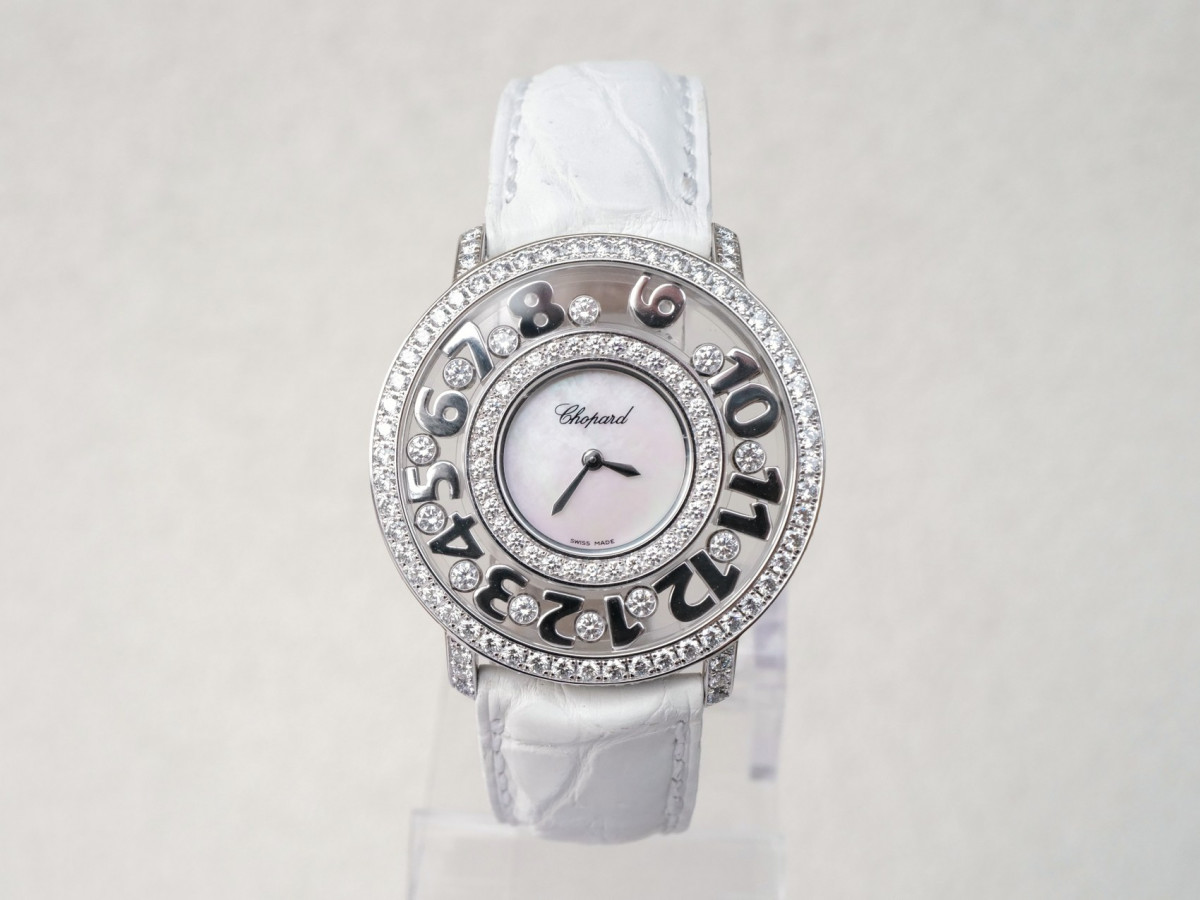 Швейцарський годинник Chopard Happy Diamonds Happy Time 18K White Gold 3CT Diamonds
